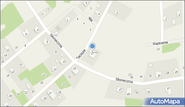 Leoncin, Zacisze, 17, mapa Leoncin