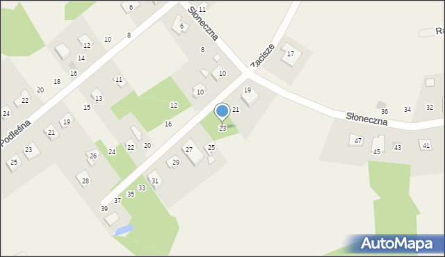 Leoncin, Zacisze, 23, mapa Leoncin