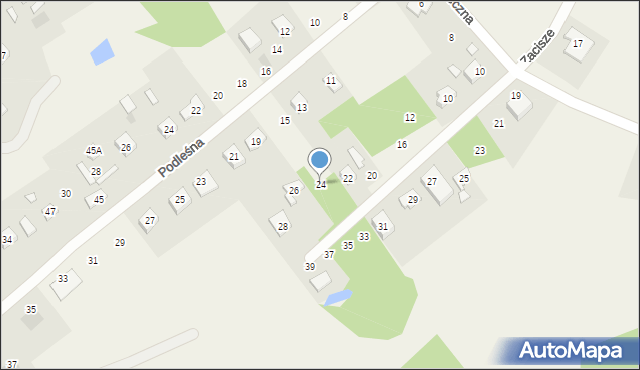Leoncin, Zacisze, 24, mapa Leoncin