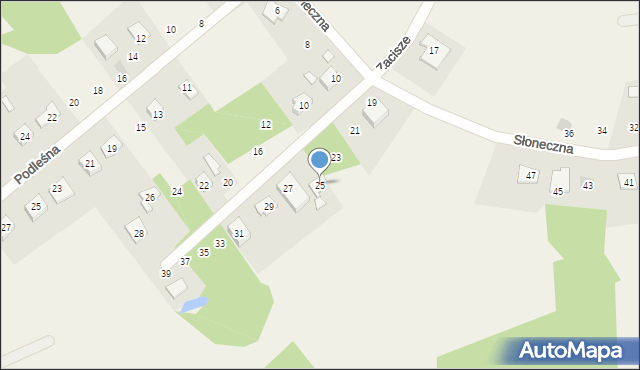 Leoncin, Zacisze, 25, mapa Leoncin