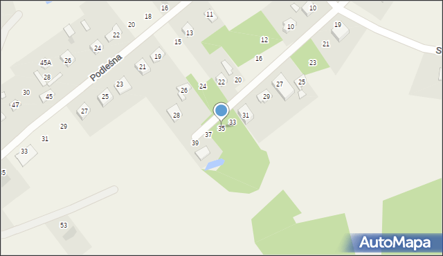 Leoncin, Zacisze, 35, mapa Leoncin