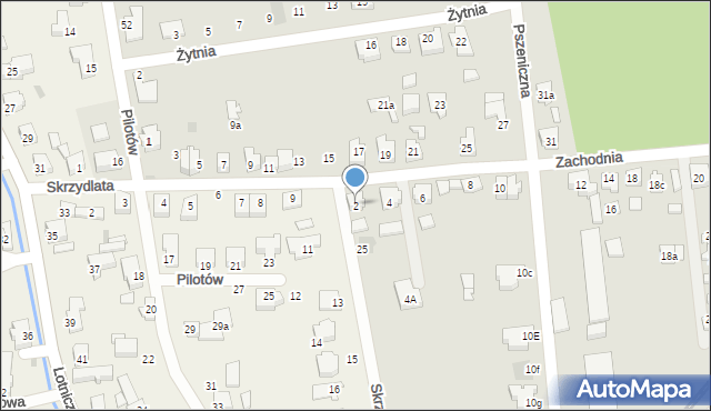 Leszno, Zachodnia, 2, mapa Leszno