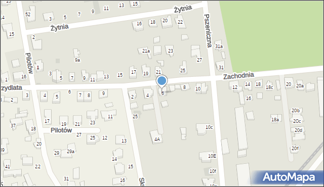 Leszno, Zachodnia, 6, mapa Leszno