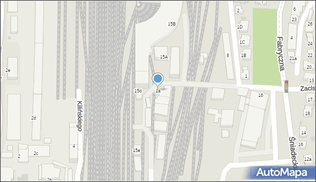 Leszno, Zacisze, 1a, mapa Leszno