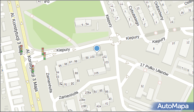 Leszno, Zamenhofa Ludwika, dr., 101, mapa Leszno