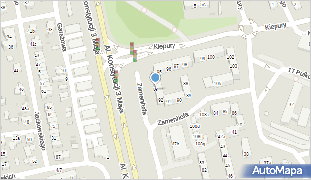 Leszno, Zamenhofa Ludwika, dr., 93, mapa Leszno