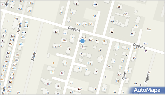 Lesznowola, Zajączka, 1, mapa Lesznowola