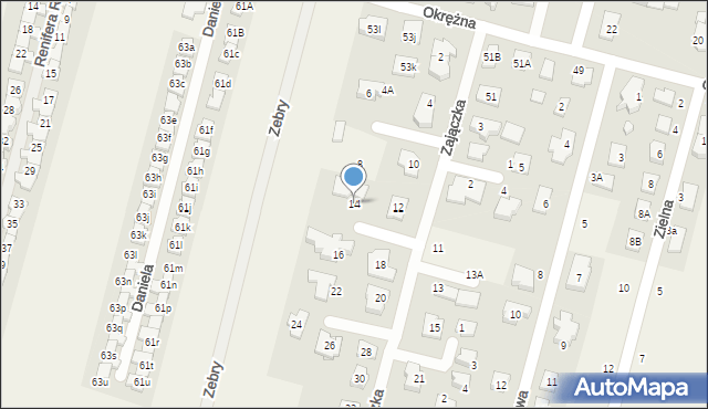 Lesznowola, Zajączka, 14, mapa Lesznowola