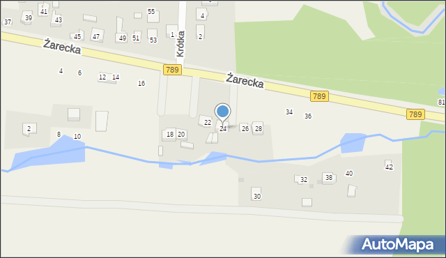 Lgota-Nadwarcie, Żarecka, 24, mapa Lgota-Nadwarcie