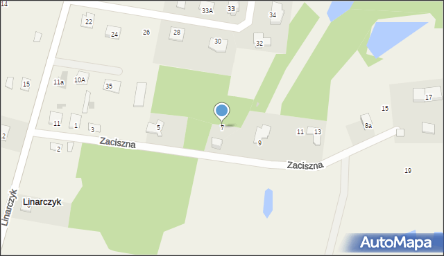 Linarczyk, Zaciszna, 7, mapa Linarczyk