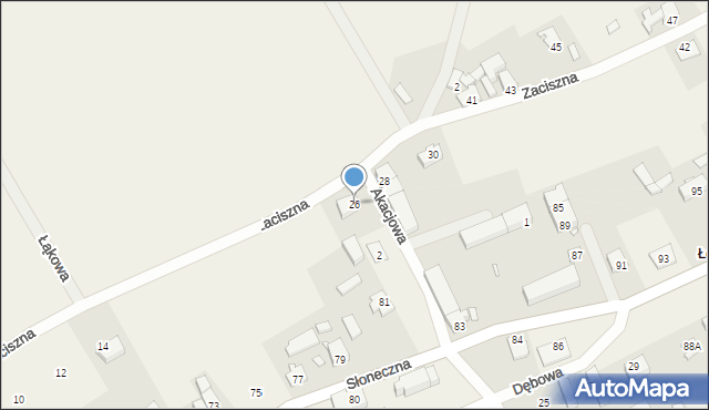 Łochowice, Zaciszna, 26, mapa Łochowice