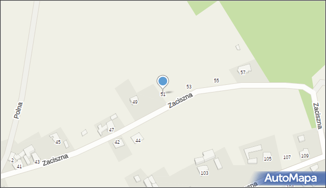 Łochowice, Zaciszna, 51, mapa Łochowice