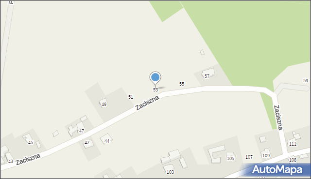 Łochowice, Zaciszna, 53, mapa Łochowice