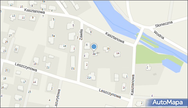 Łochowo, Zawiła, 4a, mapa Łochowo