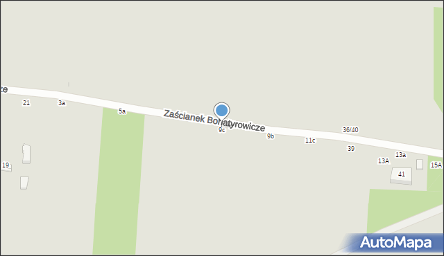 Łódź, Zaścianek Bohatyrowicze, 9c, mapa Łodzi