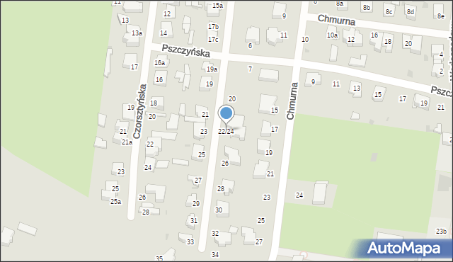 Łódź, Zaspowa, 22/24, mapa Łodzi