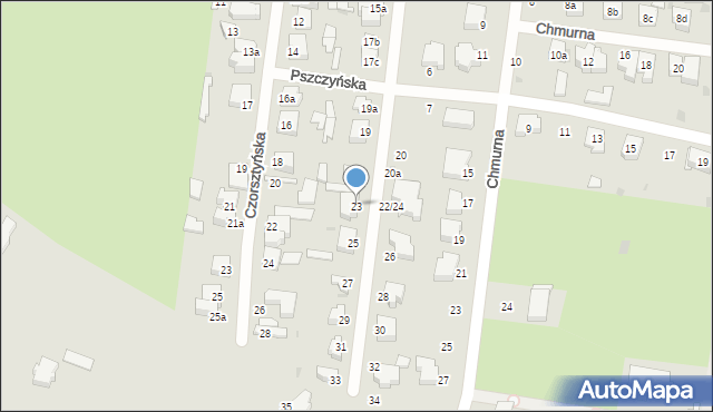Łódź, Zaspowa, 23, mapa Łodzi