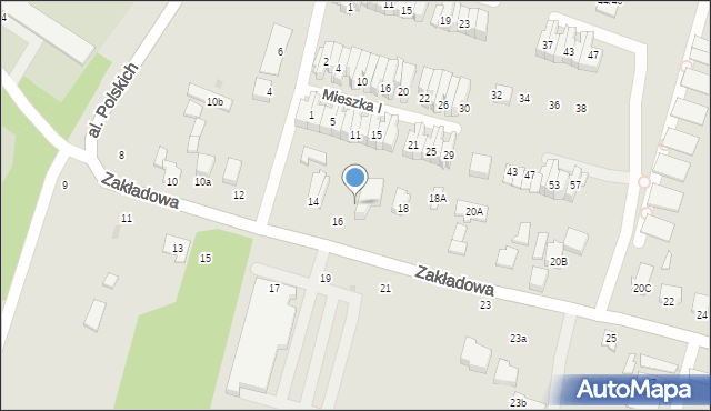 Łódź, Zakładowa, 16c, mapa Łodzi