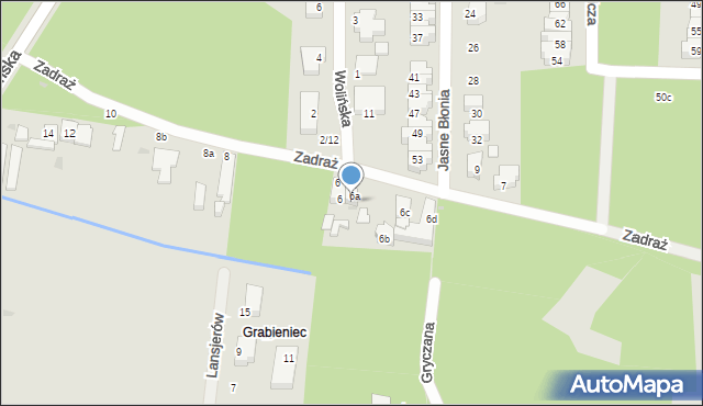 Łódź, Zadraż, 6a, mapa Łodzi