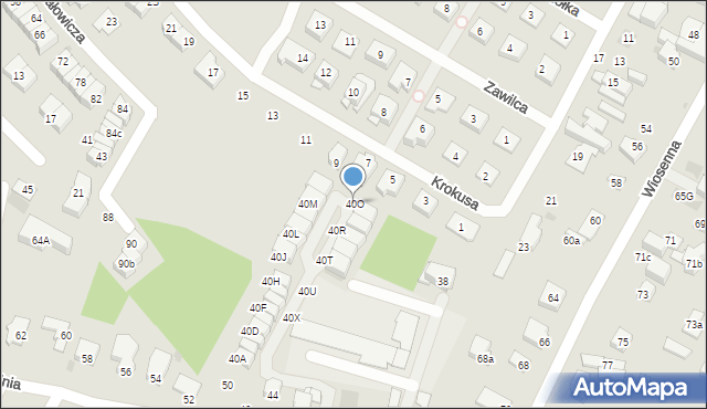 Łomianki, Zachodnia, 40O, mapa Łomianki