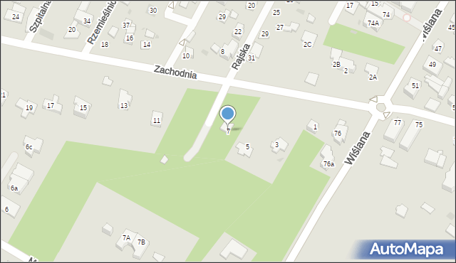 Łomianki, Zachodnia, 7, mapa Łomianki