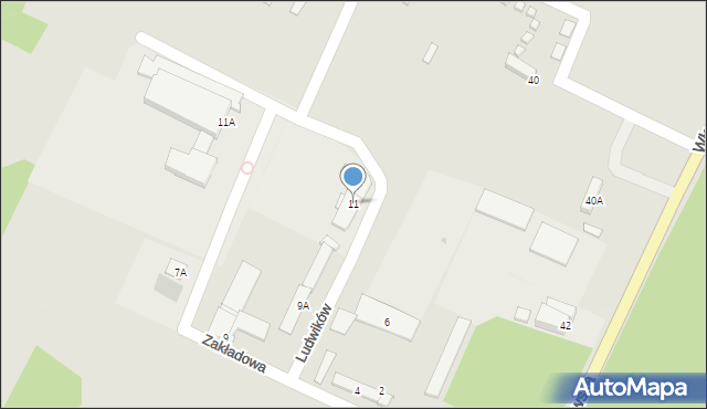 Łopuszno, Zakładowa, 11, mapa Łopuszno