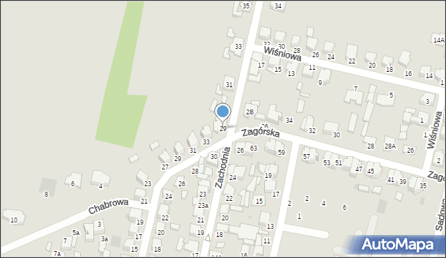 Łowicz, Zachodnia, 29, mapa Łowicza