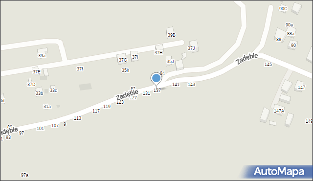 Lublin, Zadębie, 137, mapa Lublina