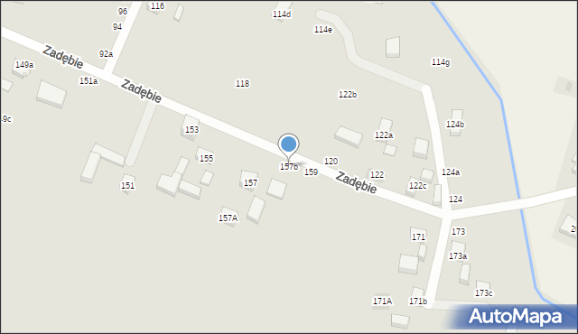 Lublin, Zadębie, 157b, mapa Lublina