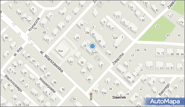 Lublin, Zajączka Józefa, gen., 12, mapa Lublina