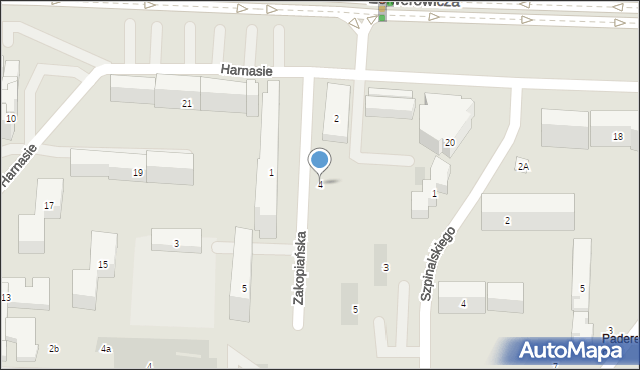 Lublin, Zakopiańska, 4, mapa Lublina