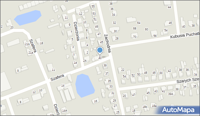 Lubliniec, Zachodnia, 41, mapa Lubliniec