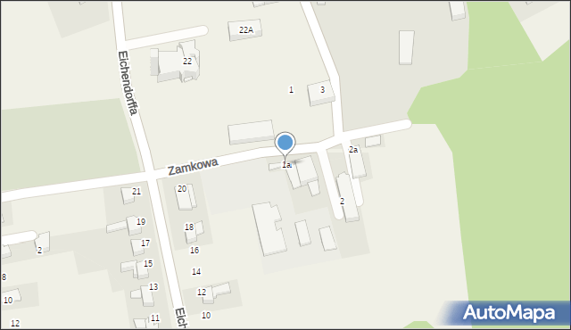 Łubowice, Zamkowa, 1a, mapa Łubowice