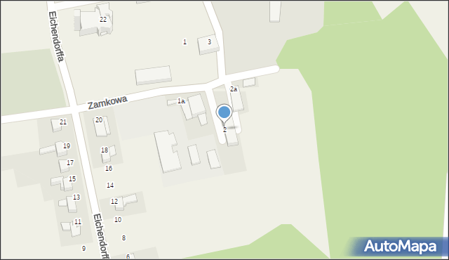 Łubowice, Zamkowa, 2, mapa Łubowice