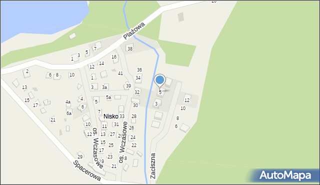 Lubowidz, Zaciszna, 5, mapa Lubowidz