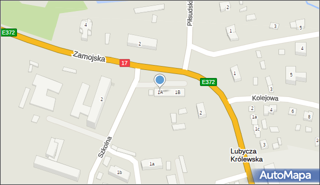 Lubycza Królewska, Zamojska, 1A, mapa Lubycza Królewska