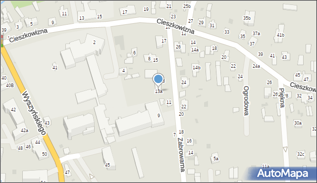 Łuków, Zabrowarna, 13a, mapa Łuków