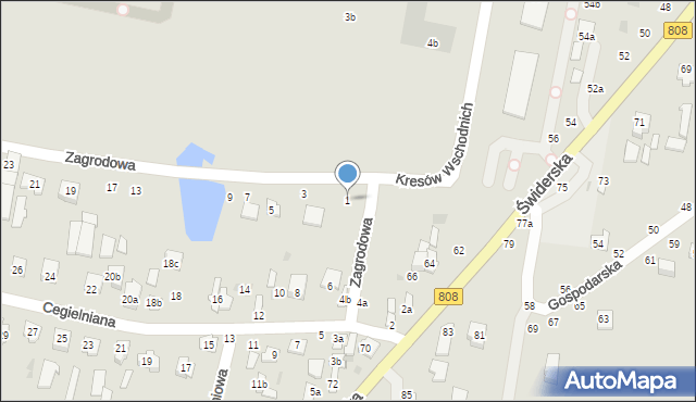 Łuków, Zagrodowa, 1, mapa Łuków