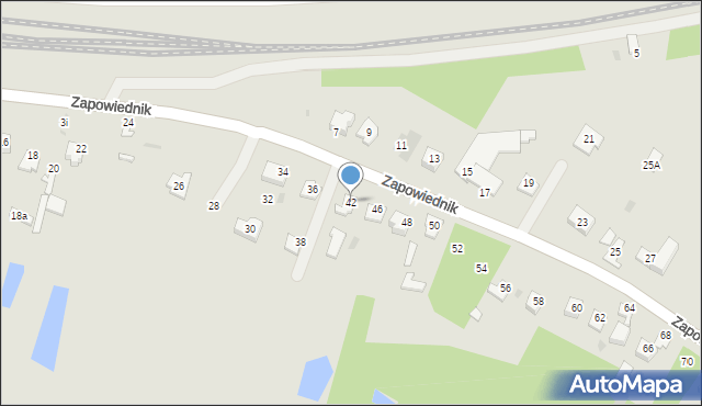 Łuków, Zapowiednik, 42, mapa Łuków