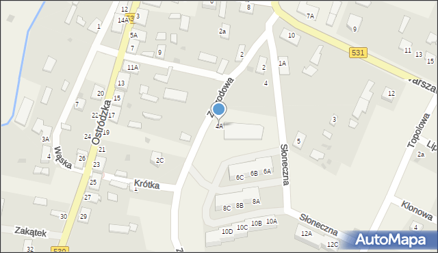 Łukta, Zagrodowa, 4A, mapa Łukta