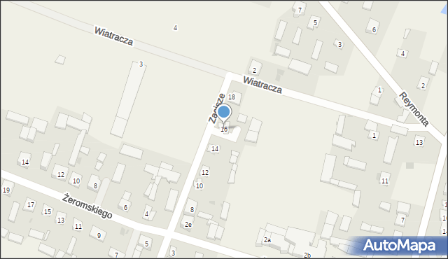 Lutocin, Zacisze, 16, mapa Lutocin