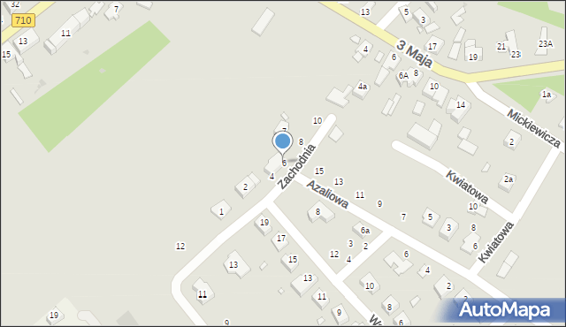 Lutomiersk, Zachodnia, 6, mapa Lutomiersk