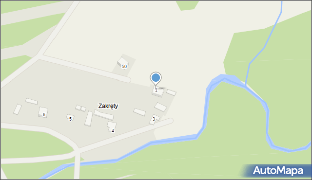 Maciejowice, Zakręty, 1, mapa Maciejowice