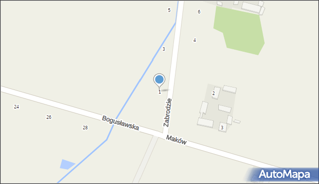 Maków, Zabrodzie, 1, mapa Maków