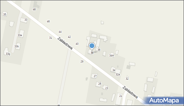 Maków, Zakładowa, 38, mapa Maków