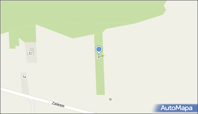 Małocice, Zalesie, 40, mapa Małocice