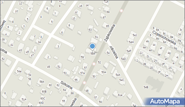 Marki, Ząbkowska, 59A, mapa Marki
