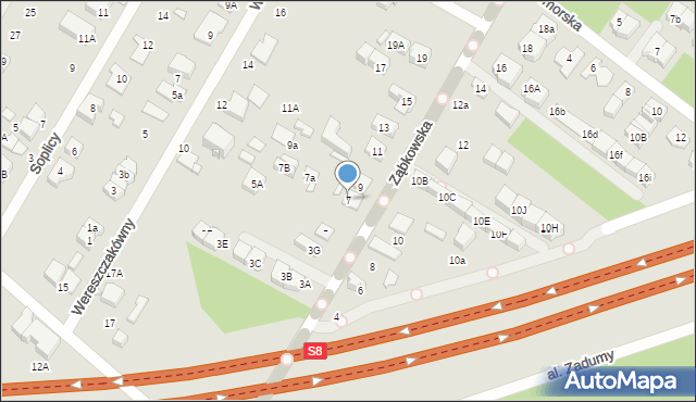 Marki, Ząbkowska, 7, mapa Marki