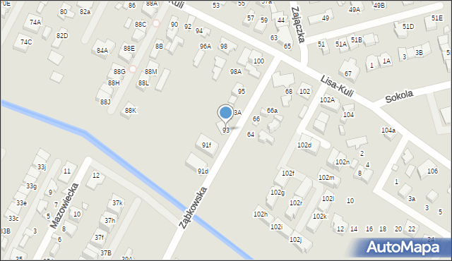 Marki, Ząbkowska, 93, mapa Marki