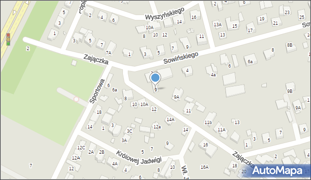 Marki, Zajączka Józefa, gen., 9, mapa Marki